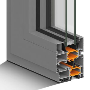 Aluminum window profile / thermal break